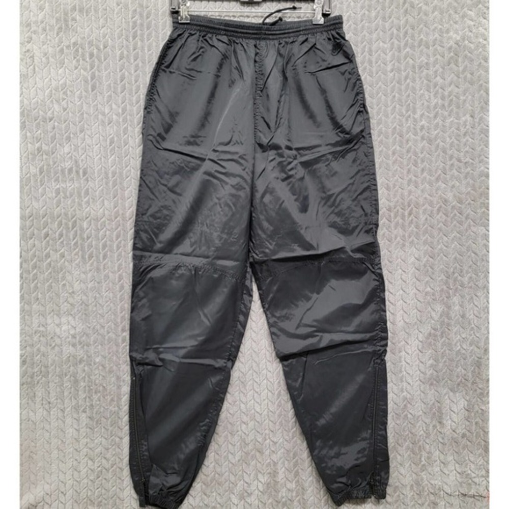 Vintage 90s Nike Gray Tag Running Pants Mens XL Black Nylon Joggers